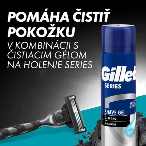 Gillette Mach3 Charcoal Pánske náhradné holiace hlavice