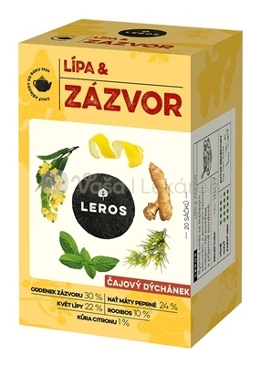 Leros Bylinný čaj Čajová chvíľka Lipa & Zázvor