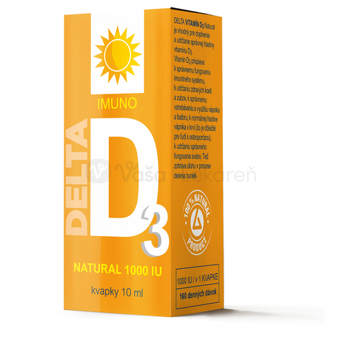 DELTA Vitamín D3 1000 IU Natural