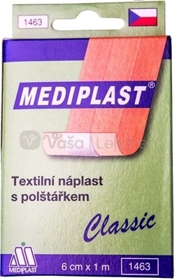 Mediplast Náplasť na rany s vankúšikom (6 cm x 1 m)
