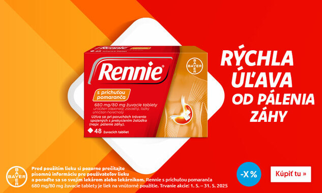 Rennie Orange - rýchla a efektívna úľava od pálenia záhy