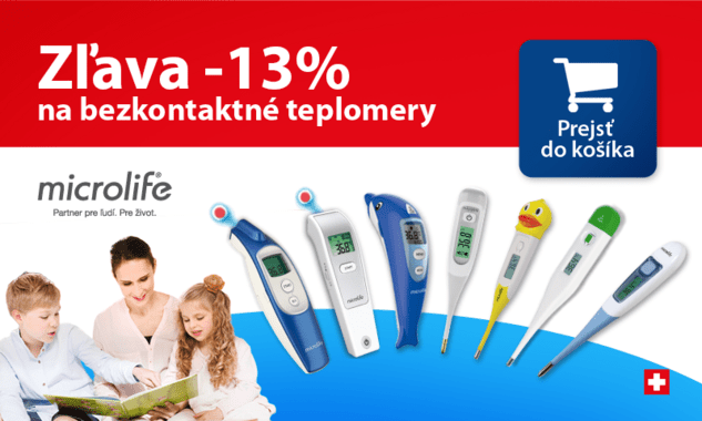 Zľava na digitálne teplomery Microlife -13%