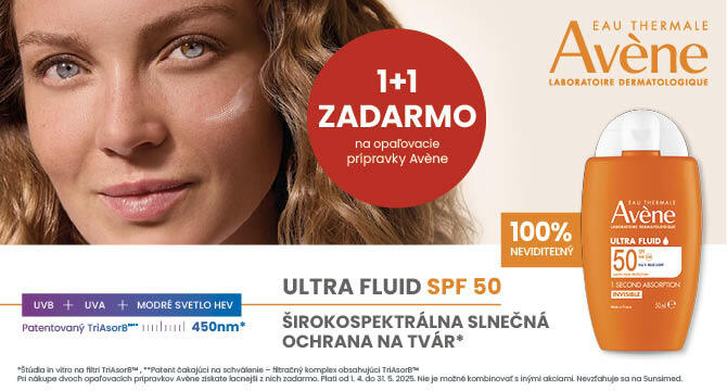A-Derma a Avene 1+1 zdarma!