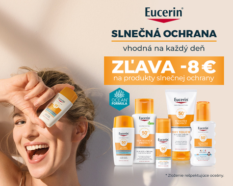 Zľava 8 € na opaľovacie krémy Eucerin