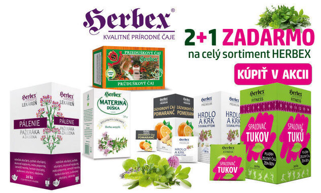 Čajový raj s Herbex 2+1 najlacnejší zadarmo