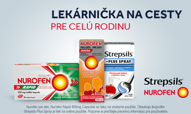 Letná pohotovosť: Nurofen a Strepsils za nižšiu cenu!