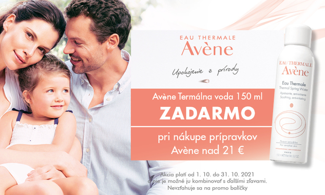 Avene Termálna voda zdarma pri nákupe nad 21€!