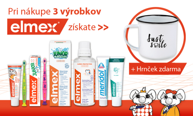 Darček - plechový hrnček k 3 produktom Elmex
