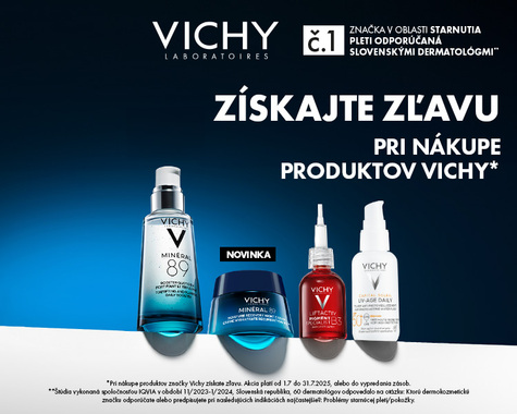 Zľava -25 % na dermokozmetiku Vichy, ktorú si vaša pleť zamiluje!