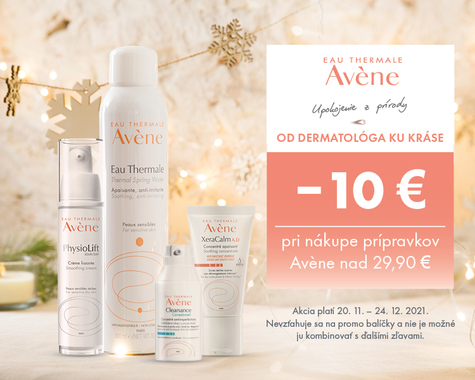 AVENE zľava až 10€ pri nákupe nad 29,90€!