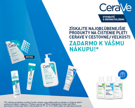 Najobľúbenejšie čistiace gély CeraVe teraz ako darček k nákupu!