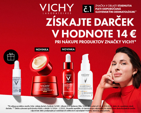Darček v hodnote 14€ pri nákupe produktov Vichty!