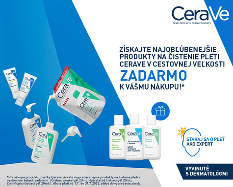 Najobľúbenejšie čistiace gély CeraVe teraz ako darček k nákupu!