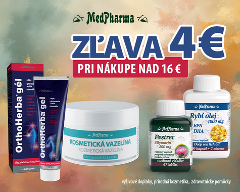Špeciálna akcia na produkty MedPharma – ušetrite 4€ pri nákupe nad 16€!