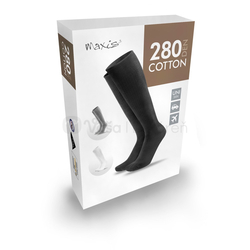 Maxis Relax Cotton 280 Den Lýtkové pančuchy, veľkosť S, biele