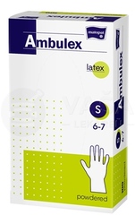 Ambulex Rukavice latexové, nesterilné, púdrované, veľ. S
