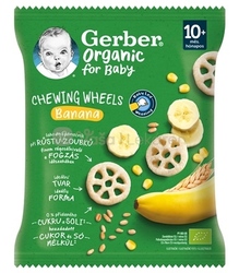Gerber Organic Chrumkavé kolieska banánové (od ukonč. 10. mesiaca)