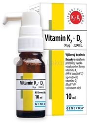 GENERICA Vitamín K2 90 µg + D3 2000 I.U.