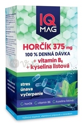 IQ MAG Horčík 375 mg + B6 + Kyselina listová
