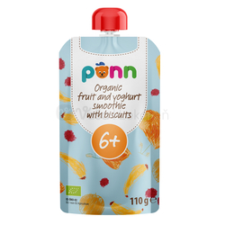 Salvest Ponn BIO Ovocné smoothie s jogurtom a sušienkami (od ukončeného 6. mesiaca)