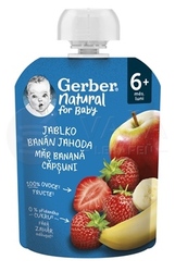 Gerber Natural Kapsička Jablko, banán a jahoda (od ukončeného 6. mesiaca)