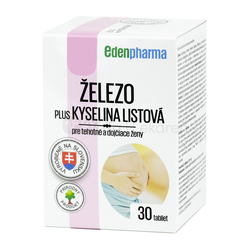 EDENPharma Železo Plus Kyselina listová pre tehotné a dojčiace ženy