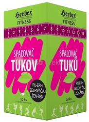 Herbex Fitness čaj Spaľovač tukov (pu-erh, zelený čaj, žen-šen)