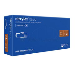 Mercator Rukavice nesterilné, nitrilové, nepúdrované, veľkosť XL (tmavomodré)