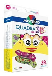 Master Aid Quadra 3D Girls Náplasť pre dievčatá (2 veľkosti)