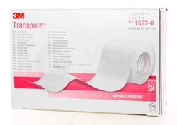 3M Transpore Transparentná polyuretánová náplasť na cievke (1,25 cm x 9,1 m)