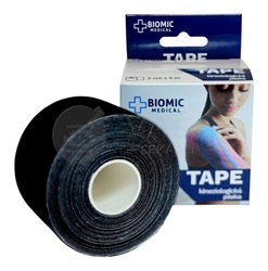 Biomic Tape Kineziologická tejpovacia páska Čierna (5 cm x 5 m)