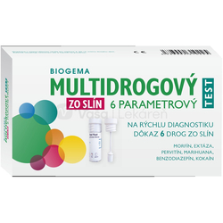 Biogema Multidrogový 6 parametrový test zo slín