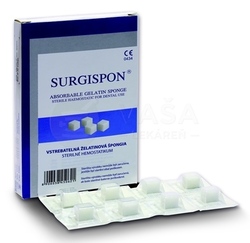 Surgispon Dental Vstrebateľná hemostatická špongia (10 x 10 x 10 mm)