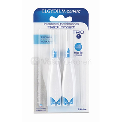 Elgydium Clinic Trio Compact - Trio 1 Medzizubné kefky v držiaku 1,9 mm (modré)
