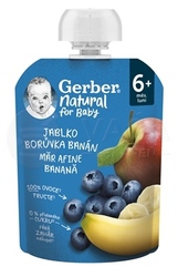 Gerber Natural Kapsička Jablko, čučoriedka a banán (od ukončeného 6. mesiaca)