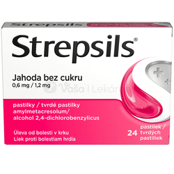 Strepsils Jahoda bez cukru