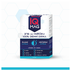 IQ MAG Horčík 375 mg (ranné a večerné kapsuly)