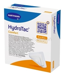 HydroTac Comfort Krytie na rany penové hydropolymérové impregnované gélom samolepiace (8 x 8 cm)
