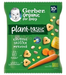 Gerber Organic Chrumkavé srdiečka mrkvové (od ukonč. 10. mesiaca)