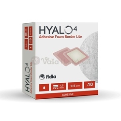 Hyalo4 Adhesive Foam Border Lite Odľahčené silikónové adhezívne penové krytie s okrajmi (5 x 5 cm)