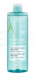 A-DERMA Biology AC Čistiaca micelárna voda na pleť so sklonom k akné