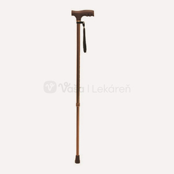 Pro-Sanita Palica hliníková, tenká, hnedá, s nastaviteľnou výškou (69 - 92 cm)