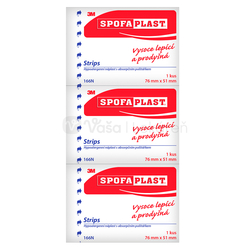 3M SpofaPlast č. 166N Strips náplasť - rýchloobväz (76 mm x 51 mm)