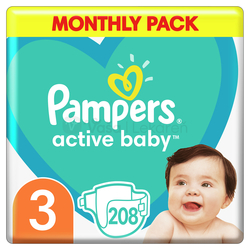 Pampers Active Baby 3 Detské plienky (6-10 kg)