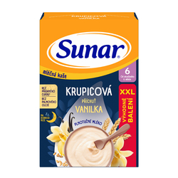 Sunar Mliečna kaša krupicová Na dobrú noc Vanilková XXL balenie (od ukončeného 6. mesiaca)