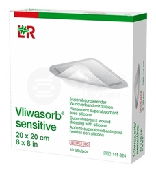 Vliwasorb Sensitive Superabsorpčné sterilné krytie na rany so silikónom (20 x 20 cm)