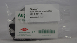 Textilný okluzor s gumičkou, čierny