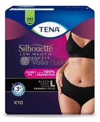Tena Silhouette Plus Low Waist Black L Dámske inkontinenčné nohavičky