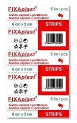 FIXAplast Strips Textilná náplasť s vankúšikom (6 x 2 cm)
