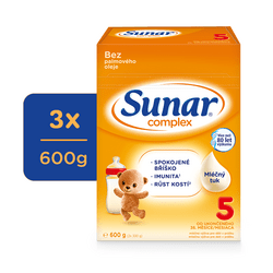 Sunar Complex 5 Multipack Detské mlieko (od ukončeného 36. mesiaca)